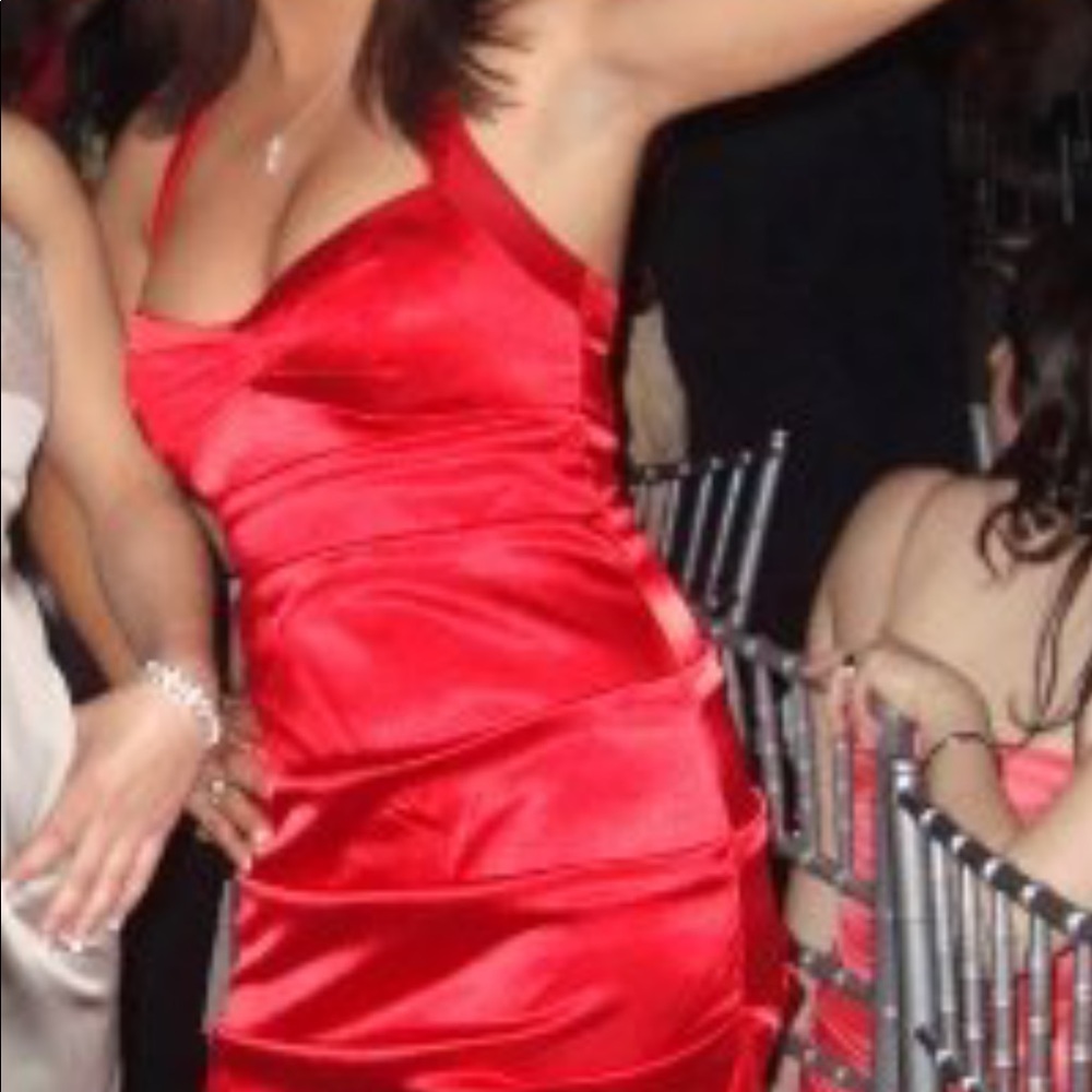 Red evening dress
